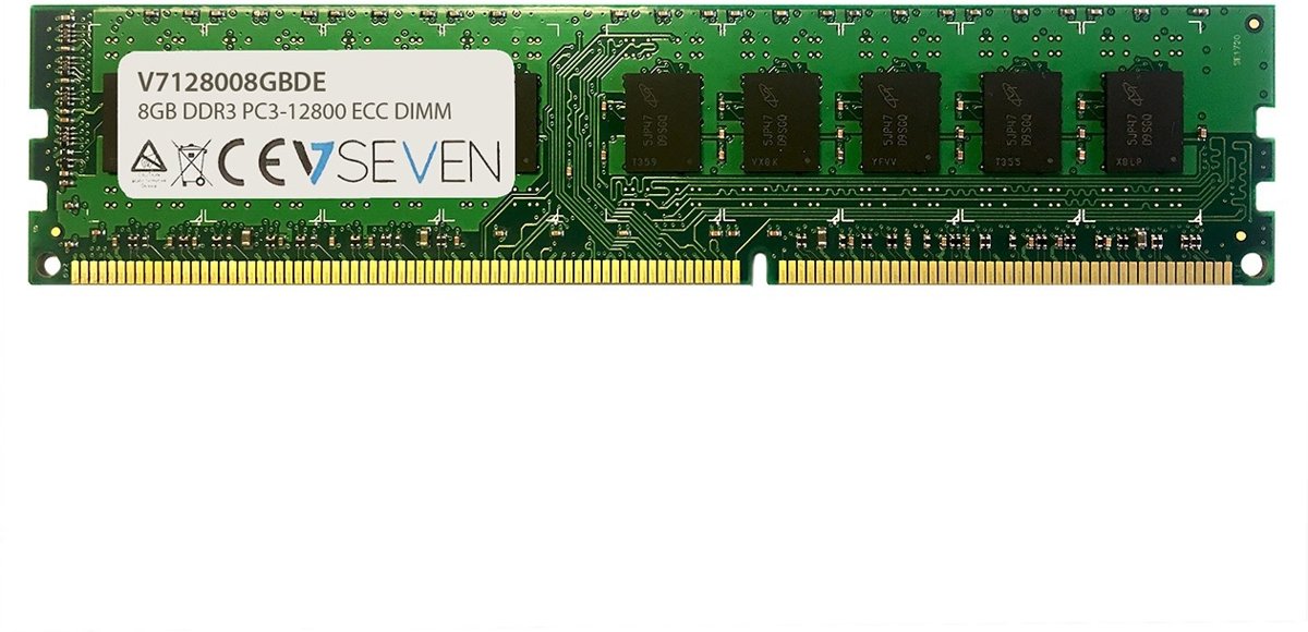 V7 V7128008GBDE 8GB DDR3 1600MHz ECC geheugenmodule