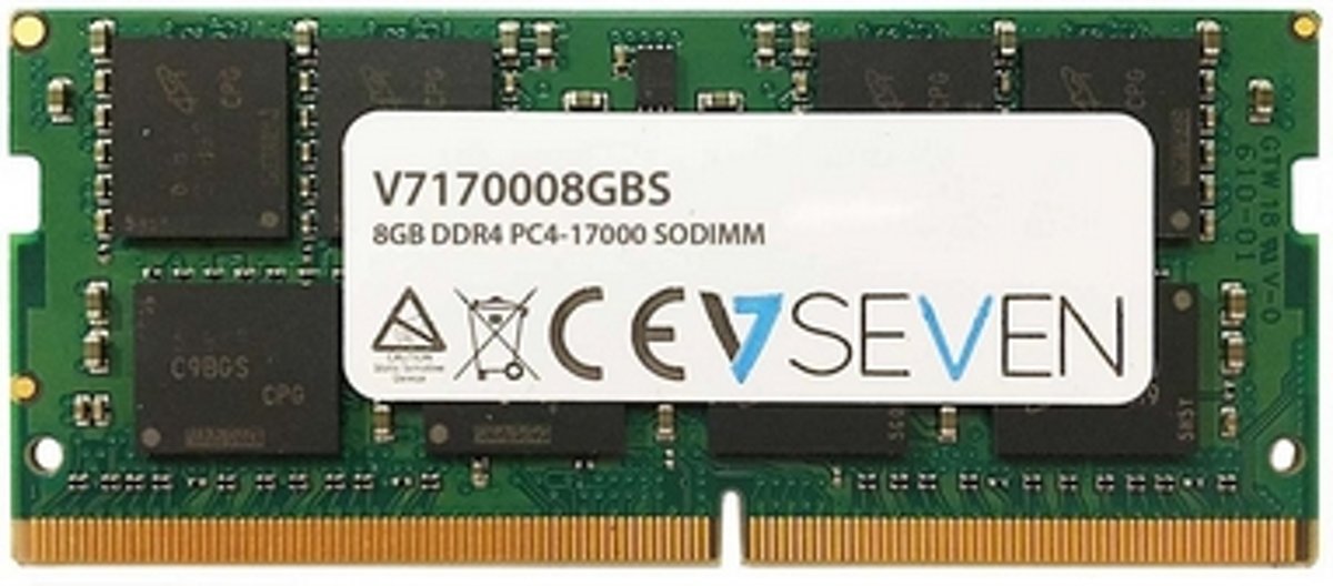 V7 V7170008GBS 8GB DDR4 2133MHz geheugenmodule