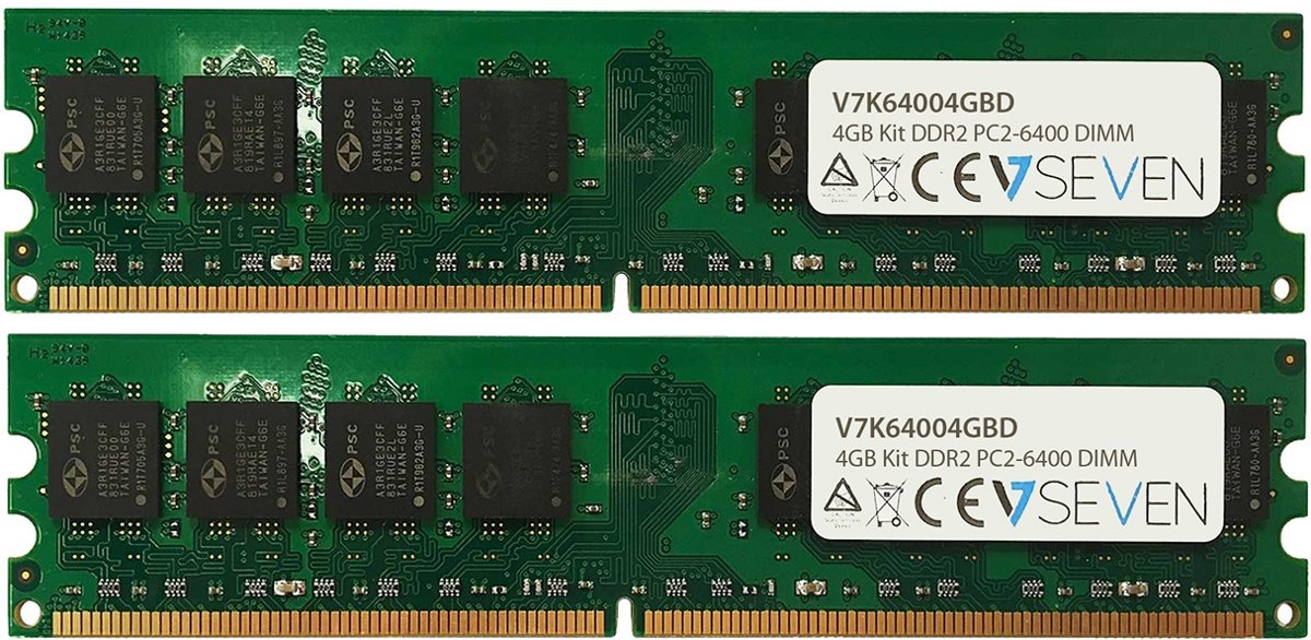 V7 V7K64004GBD 4GB DDR2 800MHz geheugenmodule