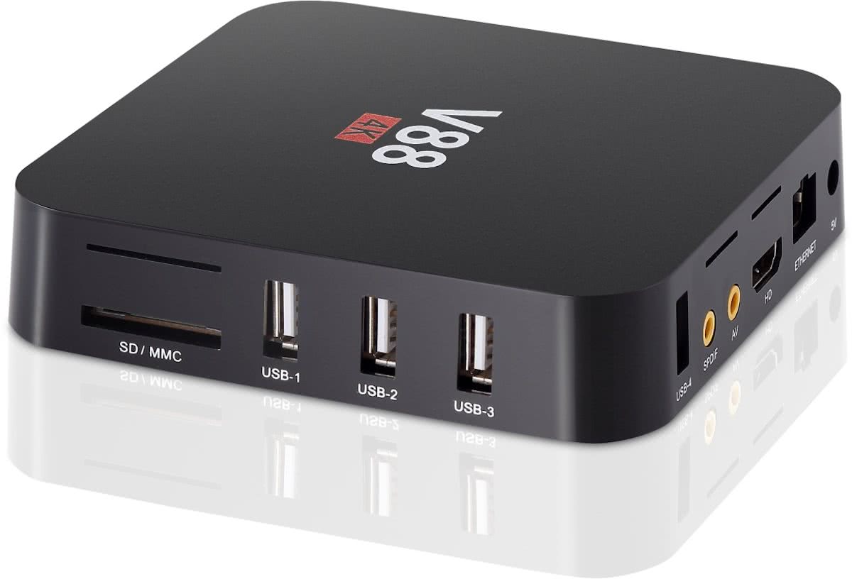 Android tv box V88 4K + Kodi + NEDERLANDSE HANDLEIDING