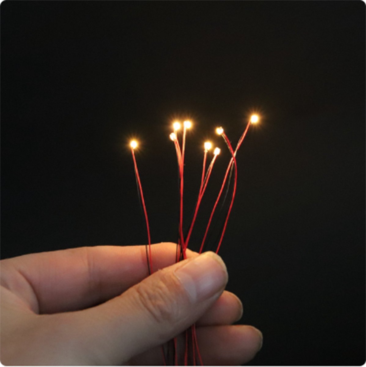 Modelbouw Knipper SMD 0805 Led Blinking met kabel 12V - 10 stuks - kleur Geel