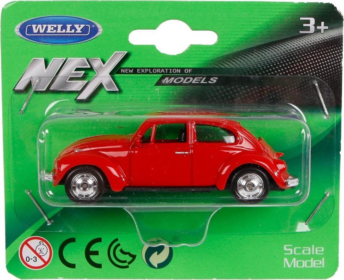 Van Manen Schaalmodel Vw Beetle 6,5 Cm Alu 1:60 Rood