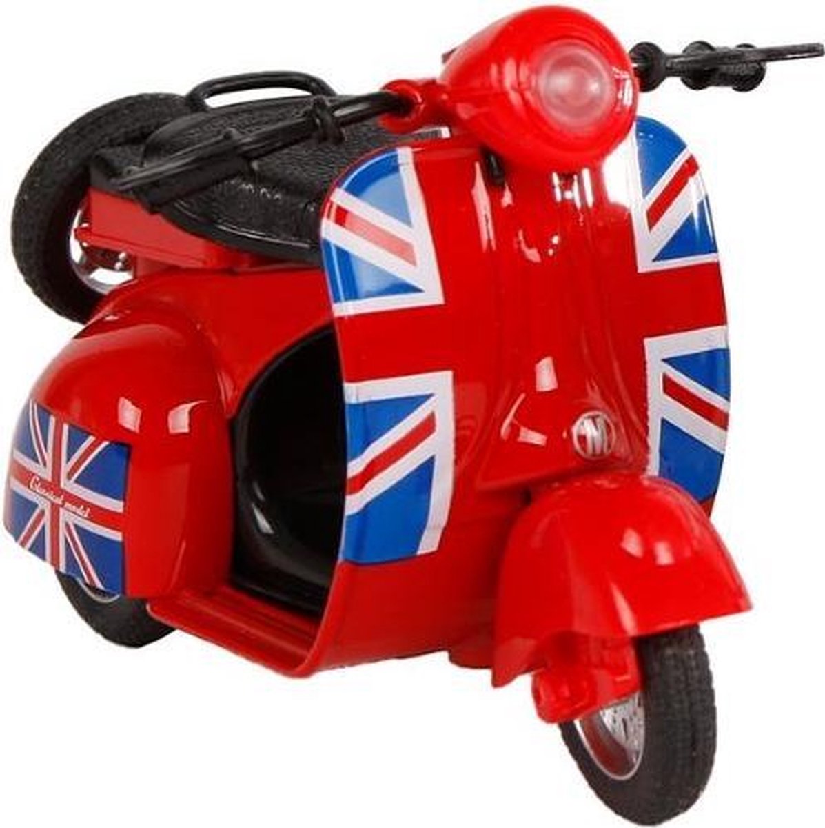 Van Manen Scooter United Kingdom Junior 12 Cm Die-cast Rood