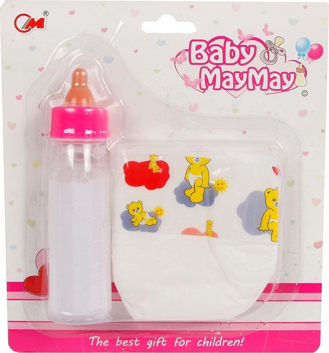 Van Manen Speelset Baby Maymay Meisjes Wit/roze 2-delig