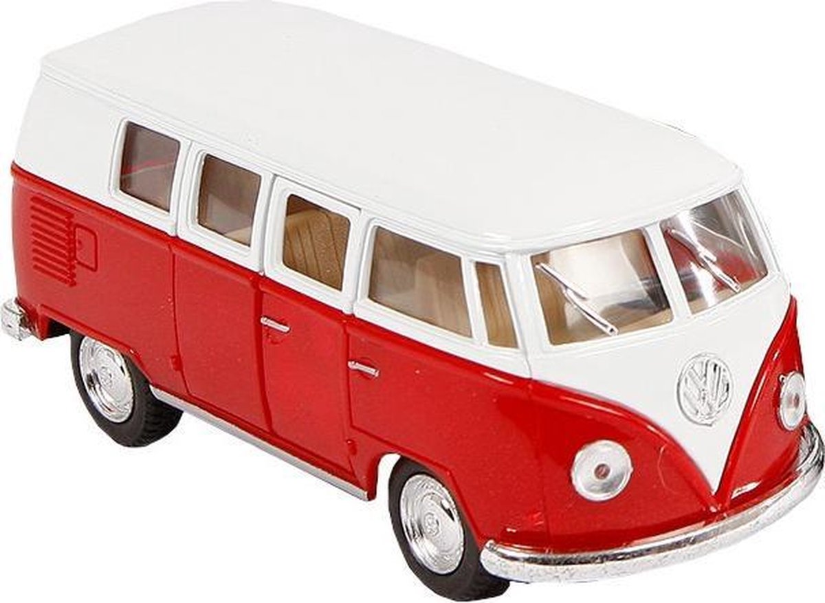 bus Volkswagen Classic 1962 die-cast 1:32 rood