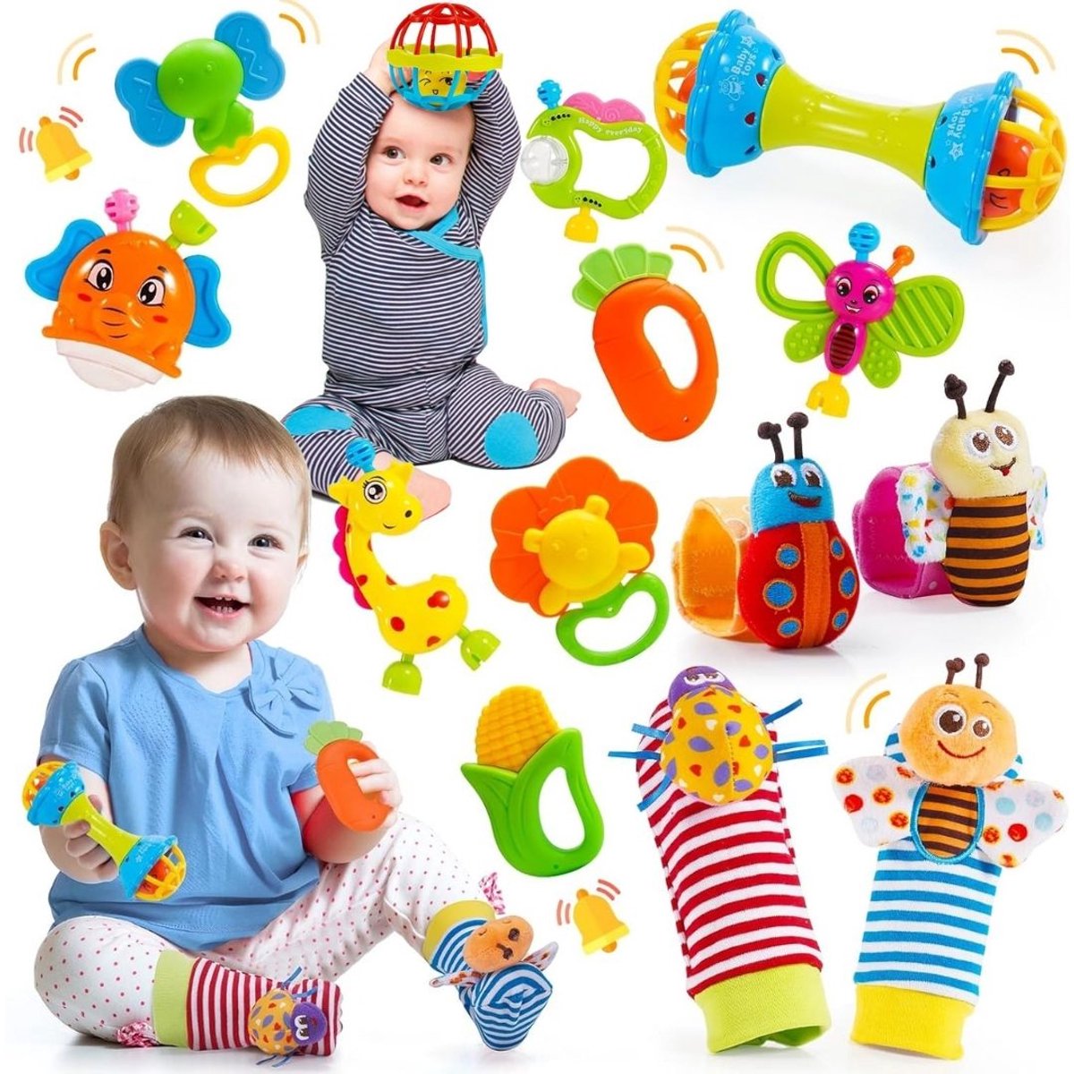   Baby Speelgoed 0 Jaar - Kinderspeelgoed 6 Maanden - Multicolor