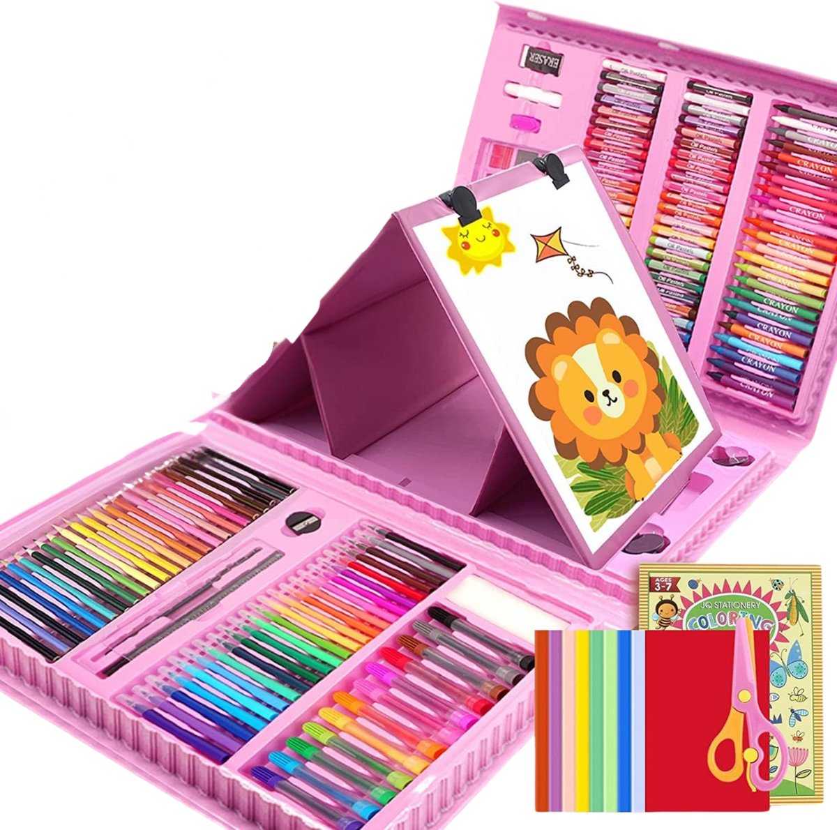   Tekenkoffer Kinderen - Tekendoos - Kleurpotloden - Stiften