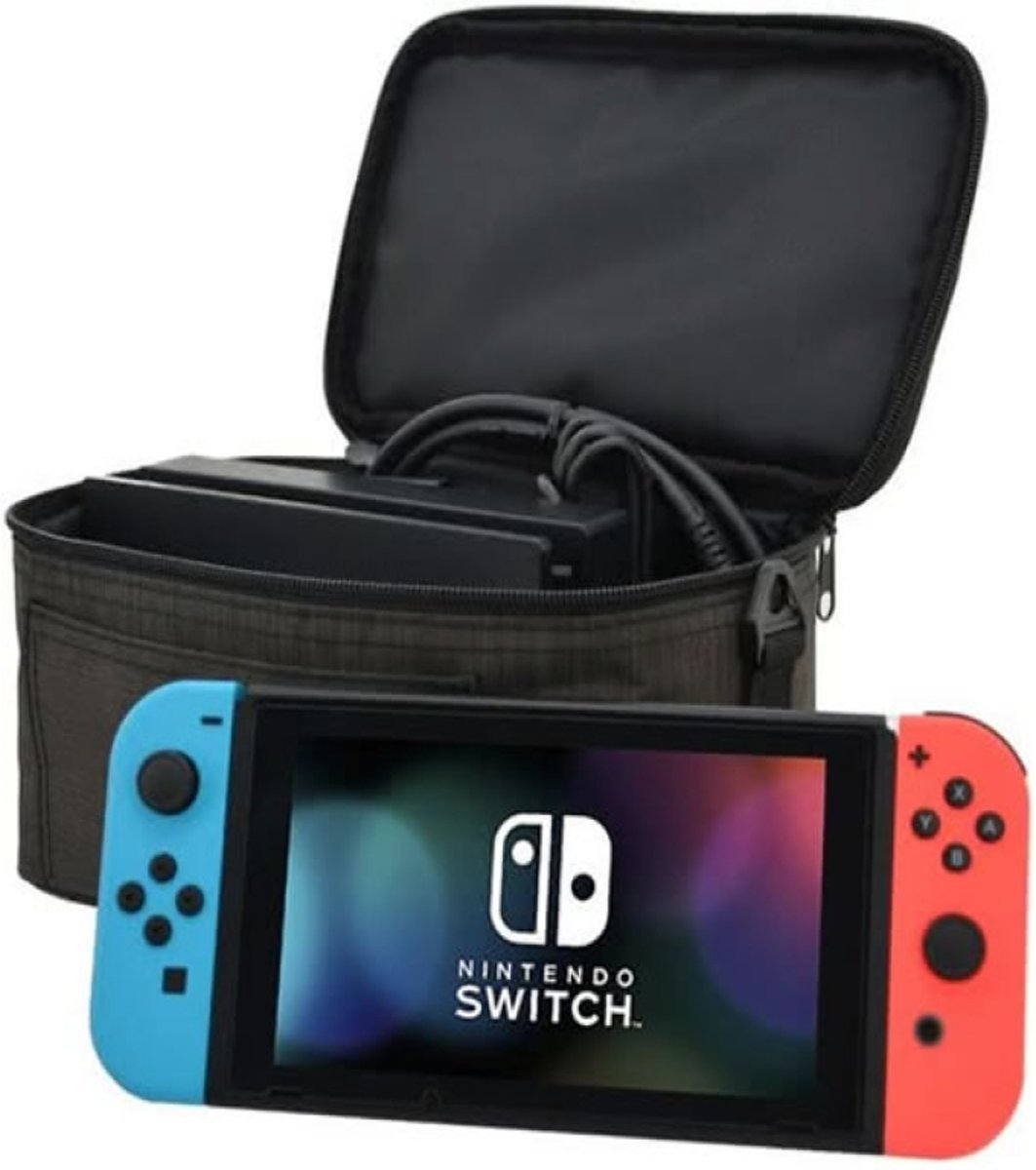 Luxe Opbergtas voor Nintendo Switch - Case / Tas Switch - tasje / case / cover / skin, koffer, grijs , merk VRpro