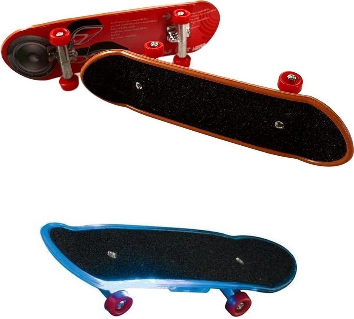 Fingerboard - Mini Skateboard (3 st) - lichtgevend (1x) - met mini schroevendraaier en 8 reservewielen + schroefjes  - uitdeelcadeau - Vinger Skateboard met accessoires