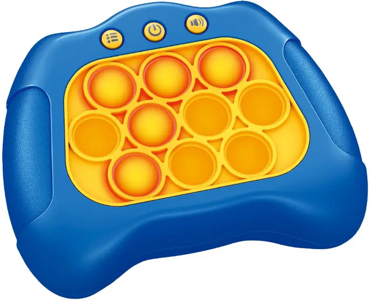 Quick Push Pop-it Controller - Pop-it spel - reflexen testen - blauw - GRATIS batterijen