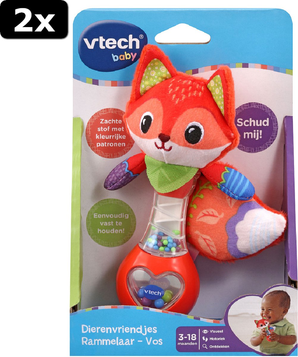 2x Vtech Dierenvriendjes Rammelaar - Vos