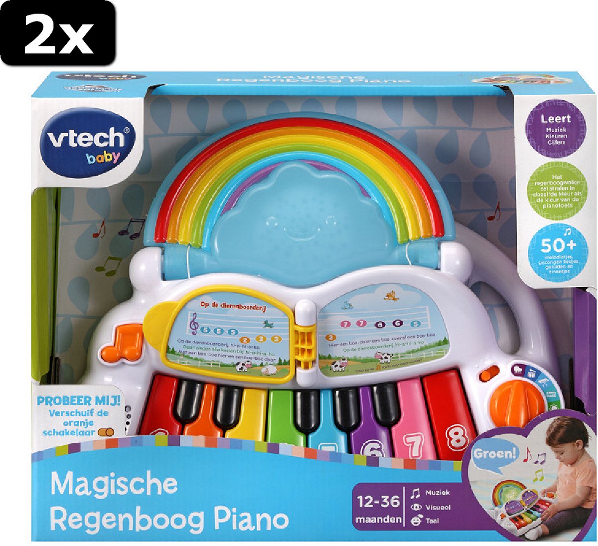 2x Vtech Magische Regenboog Piano