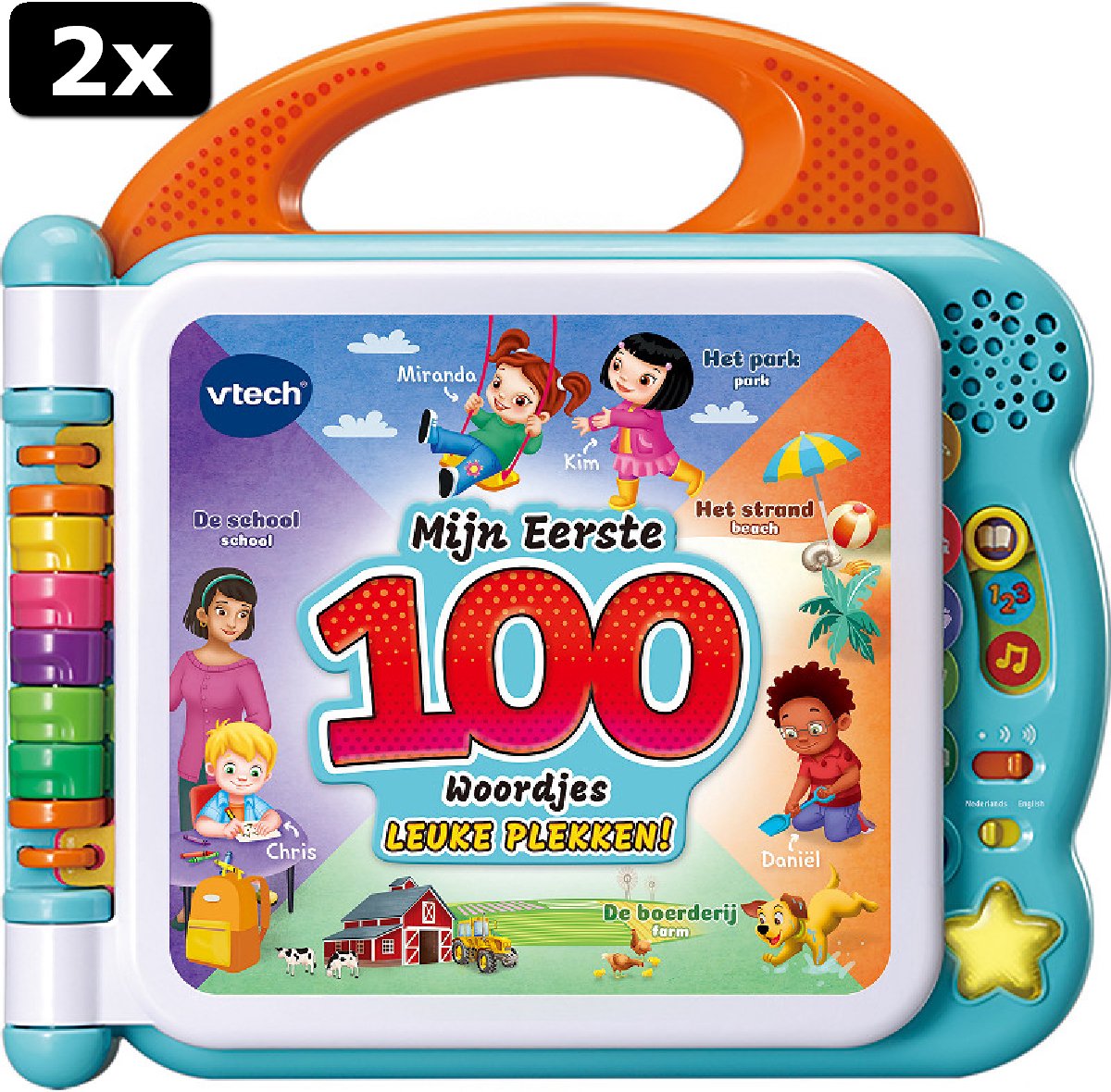 2x Vtech Mijn eerste 100 woordjes - Leuke Plekken