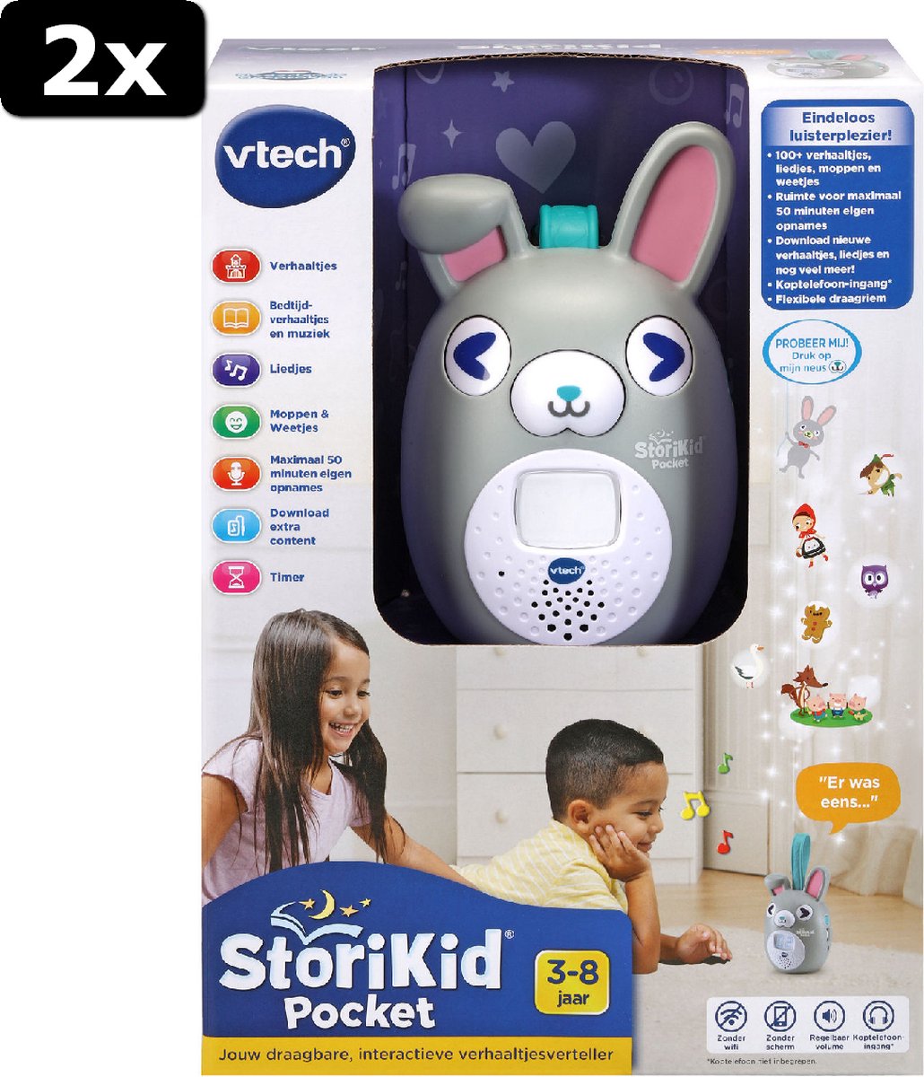 2x Vtech Storikid - Pocket grijs