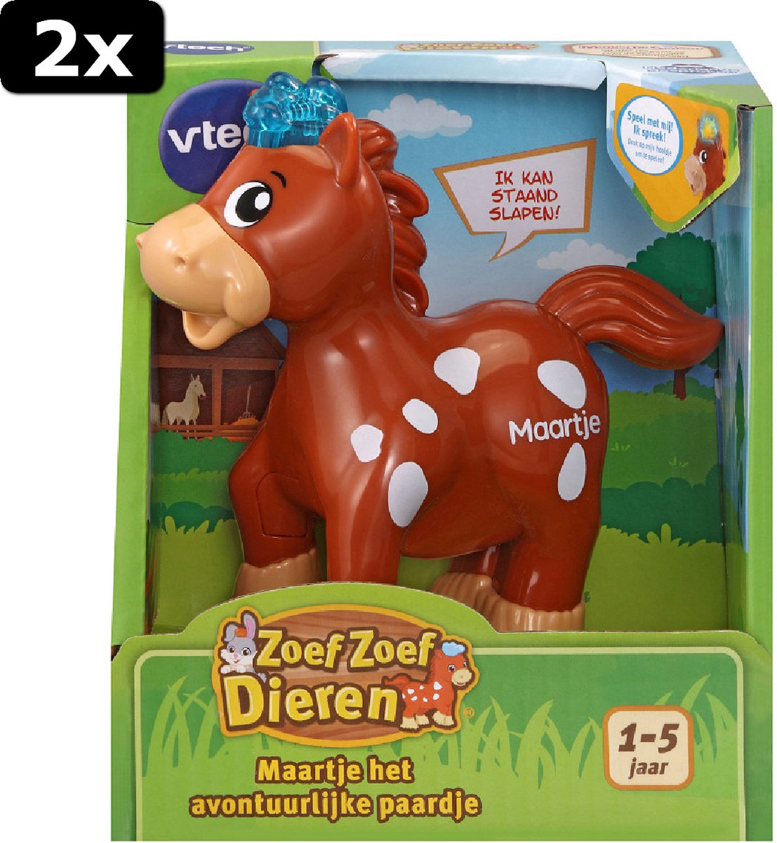 2x Vtech Zoef Zoef Dieren Maartje Paardje