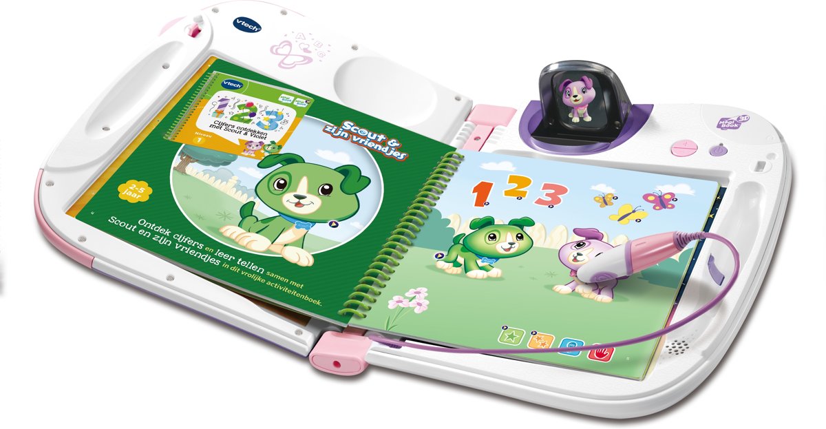 VTech MagiBook Holo Starter Pack roze met 3D animaties