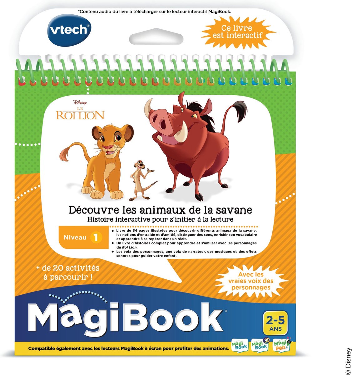 VTech MagiBook Le Roi Lion - Découvre Les Animaux De La Savane