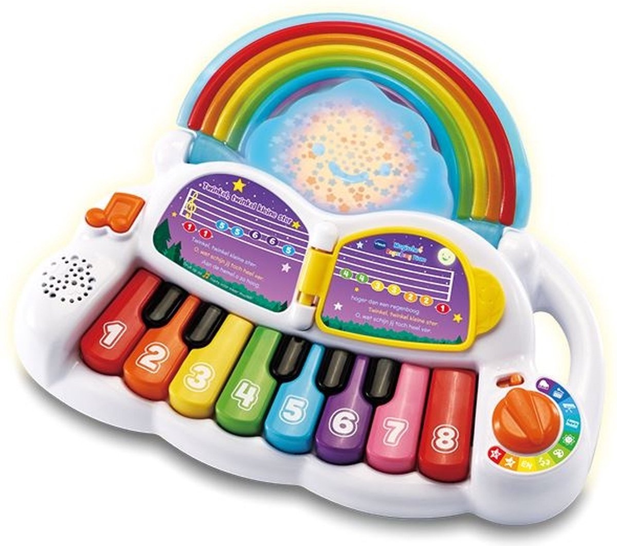 VTech Magische Regenboog Piano 35 cm wit- Educatief speelgoed- Kinderspeelgoed