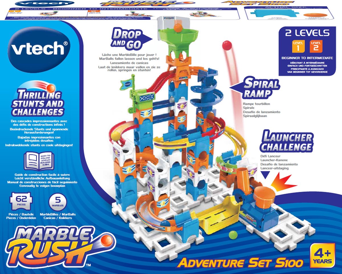 VTech Marble Rush Adventure Set S100 - Knikkerbaan - Kinder Speelgoed