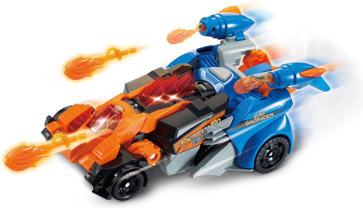   Switch & Go Dinos - 2 in 1 Dinoracer - Kinder Speelgoed Dinosaurus - Interactief Robot Speelfiguur - Vanaf 4 Jaar en ouder