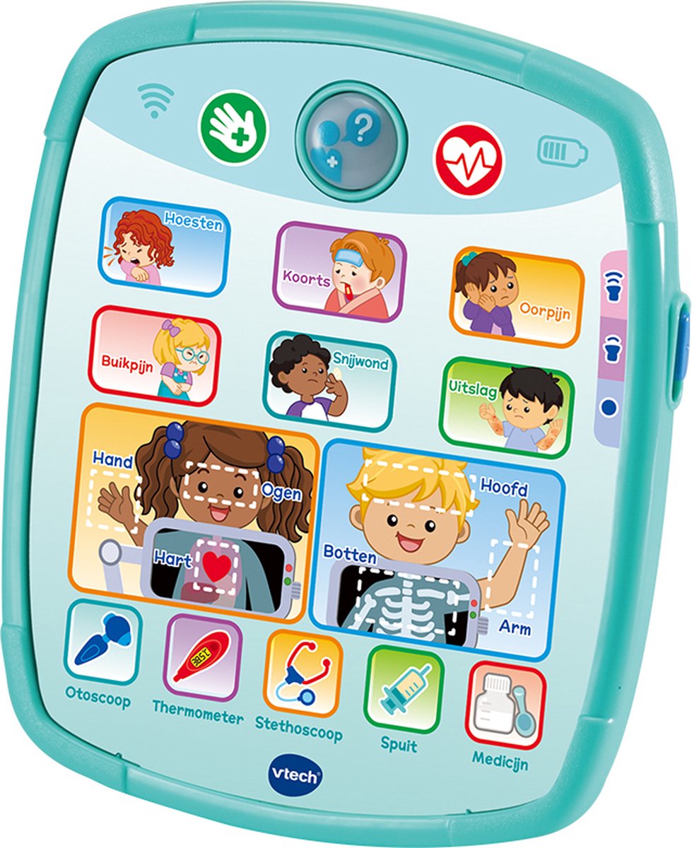   Verzorg & Leer Doktersset - Educatief Speelgoed - Inclusief 15 accessoires - met Gezongen Liedjes - 2 tot 5 Jaar