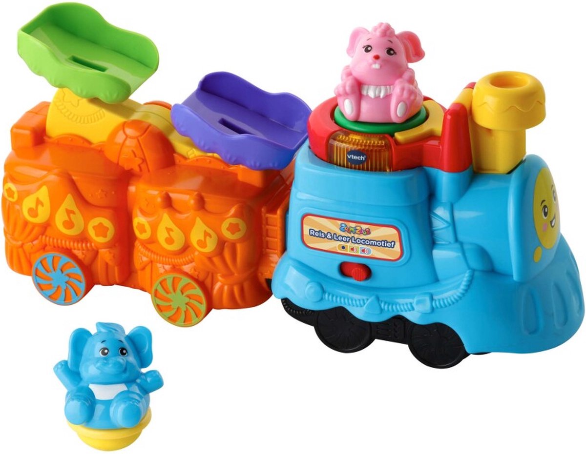 VTech Zoomizoos Reis en Leer Locomotief + ZoomiZooz Diertjes + Licht en Geluid