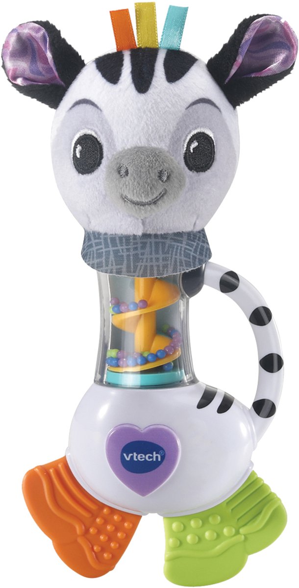 Vtech Baby Dierenvriendjes Rammelaar Zebra - Educatief Baby Speelgoed - Rammelaar - Cadeau - Vanaf 3 Maanden
