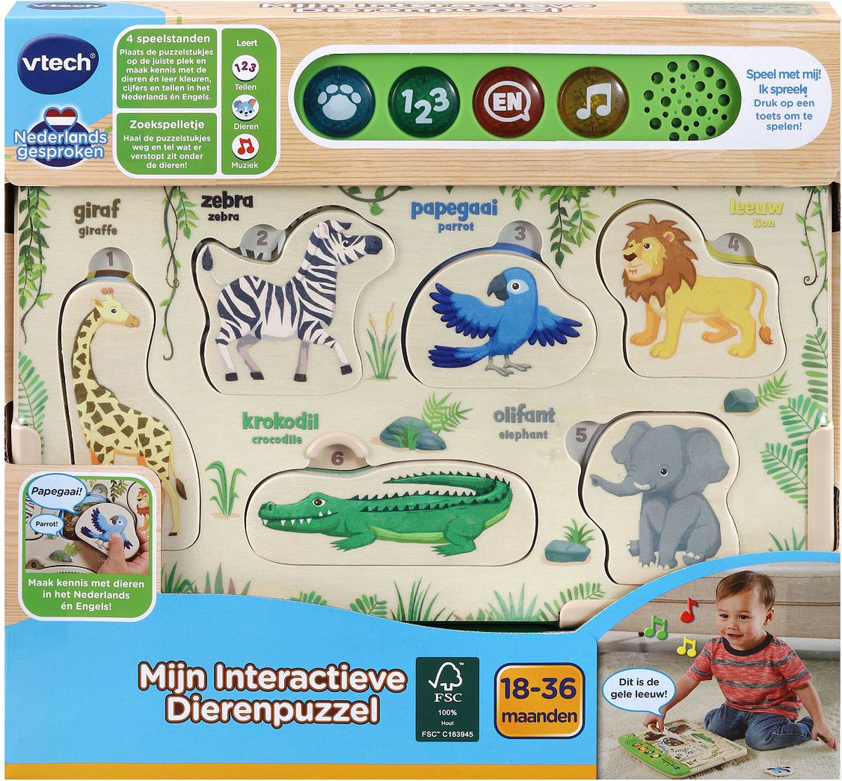 Vtech Mijn Interactieve Dierenpuzzel (FSC)