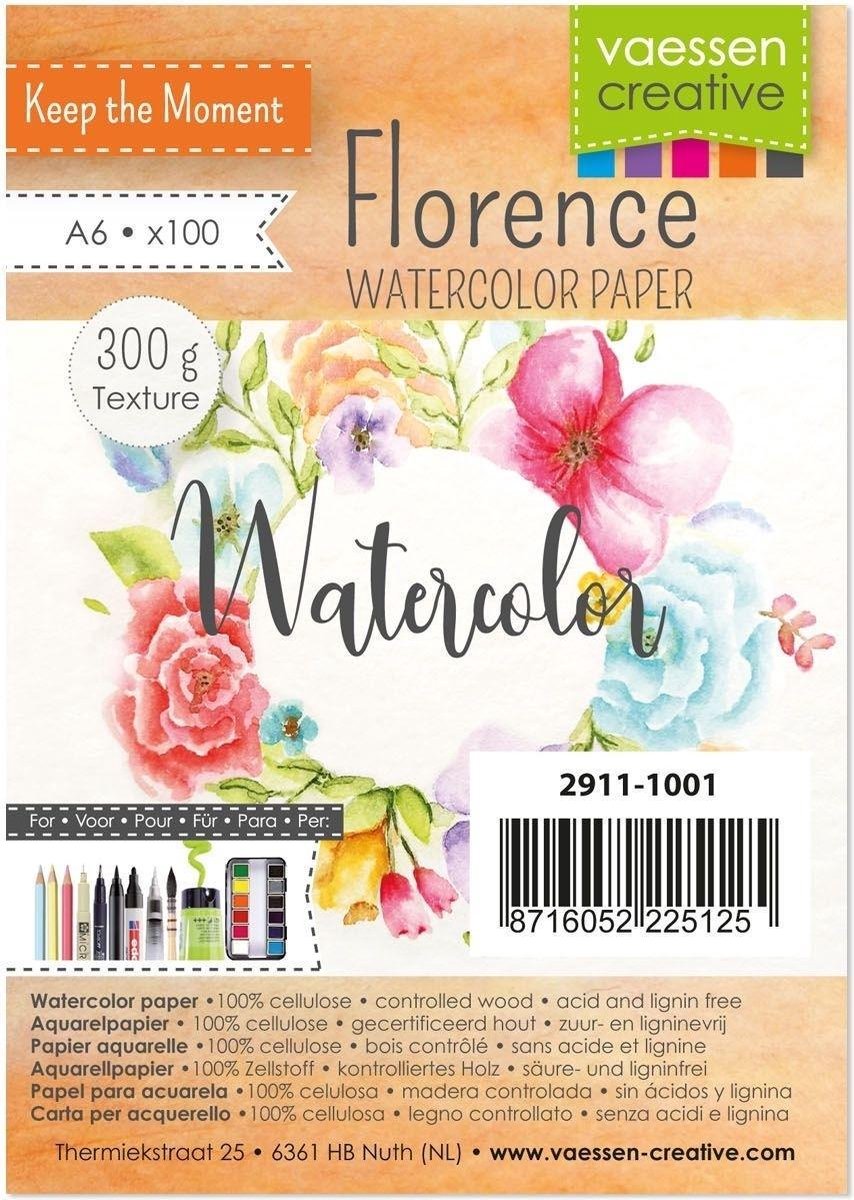 Florence • Aquarelpapier ivoor texture 300g A6 100pcs