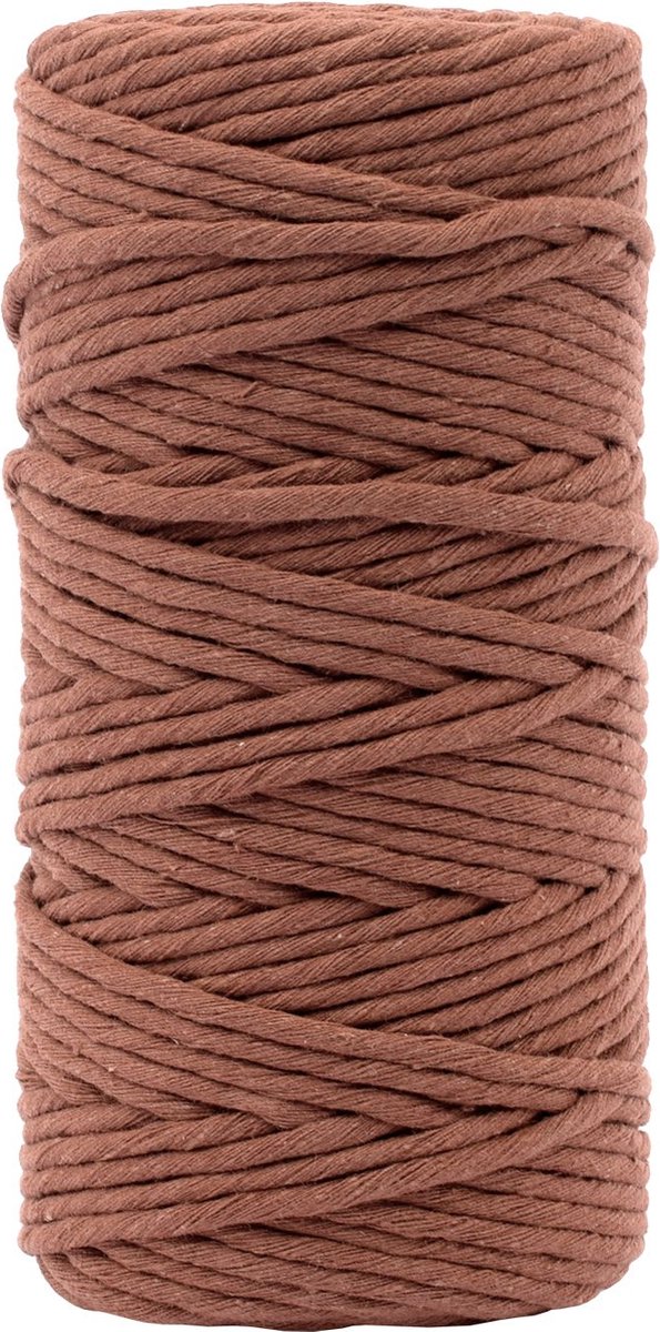   Macrame Koord 100% - Bruin - 3mmx100m