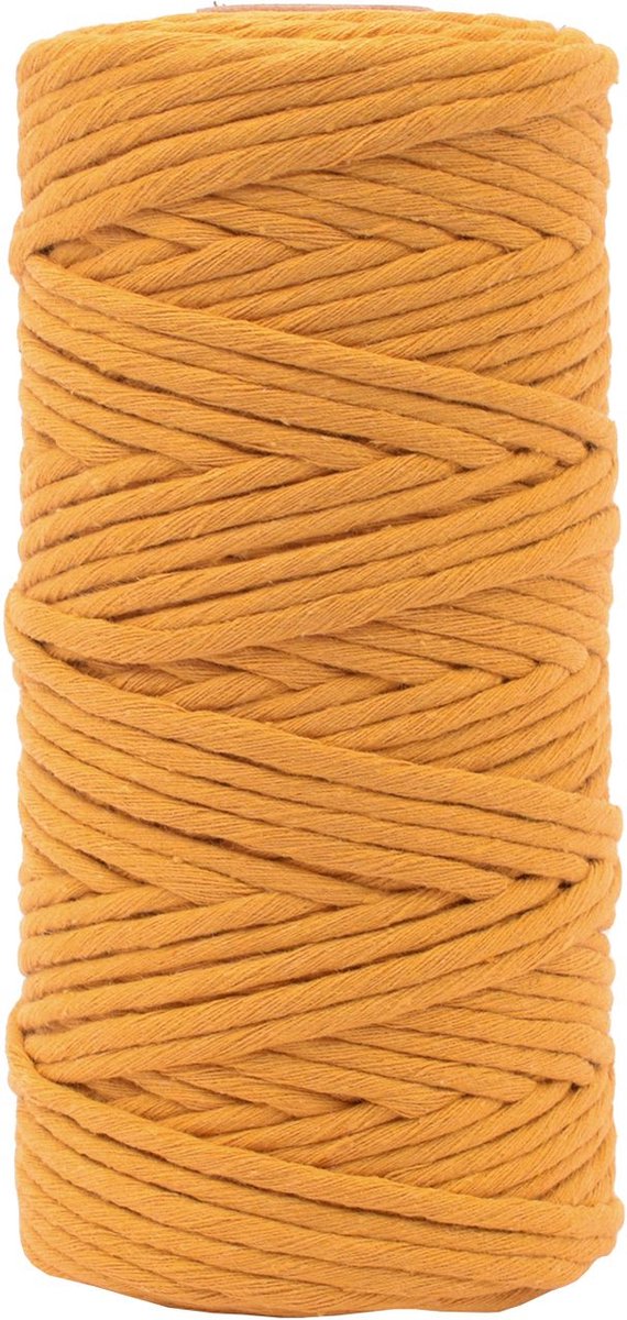   Macrame Koord 100% - Okergeel - 3mmx100m