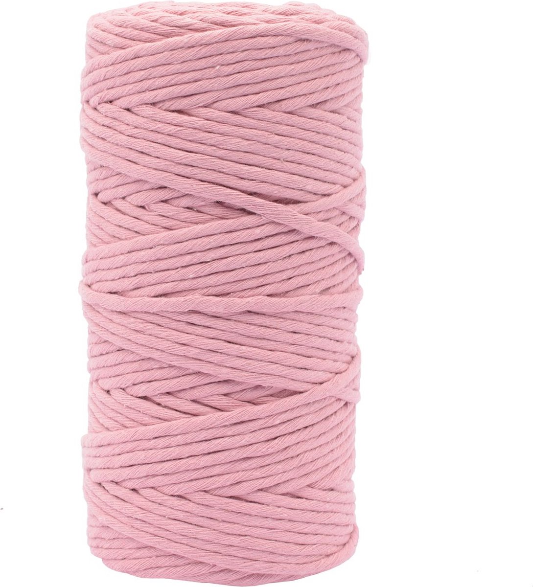   Macrame Koord 100% - Oudroze - 3mmx100m