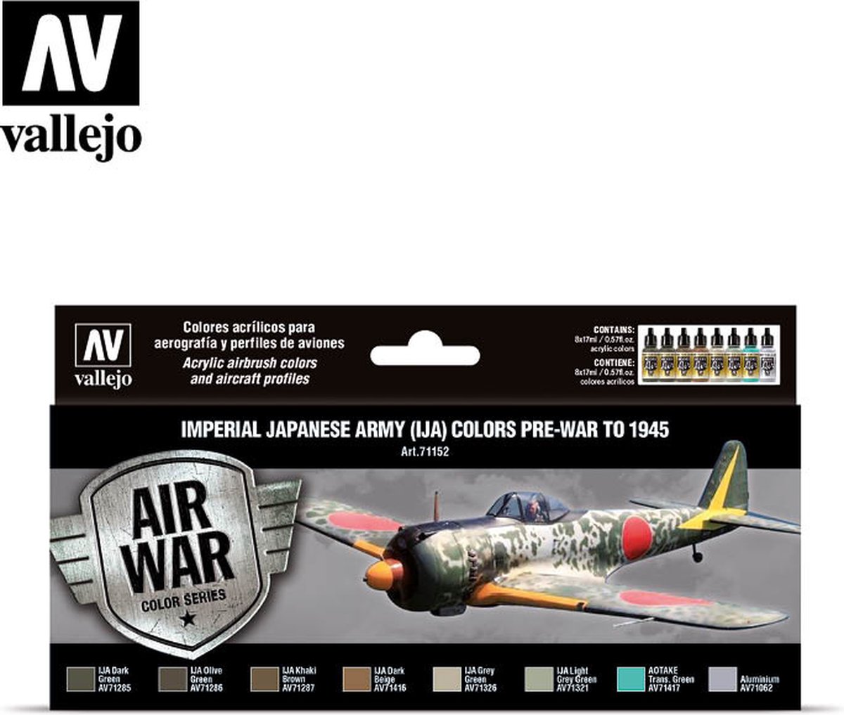 Model Air - Imperial Japanese Army (IJA) colors pre-war to 1945 Set - Vallejo - VAL-71152