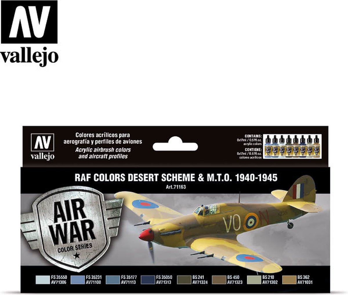 Model Air - RAF colors Desert Scheme & M.T.O. 1940-1945 Set - Vallejo - VAL-71163