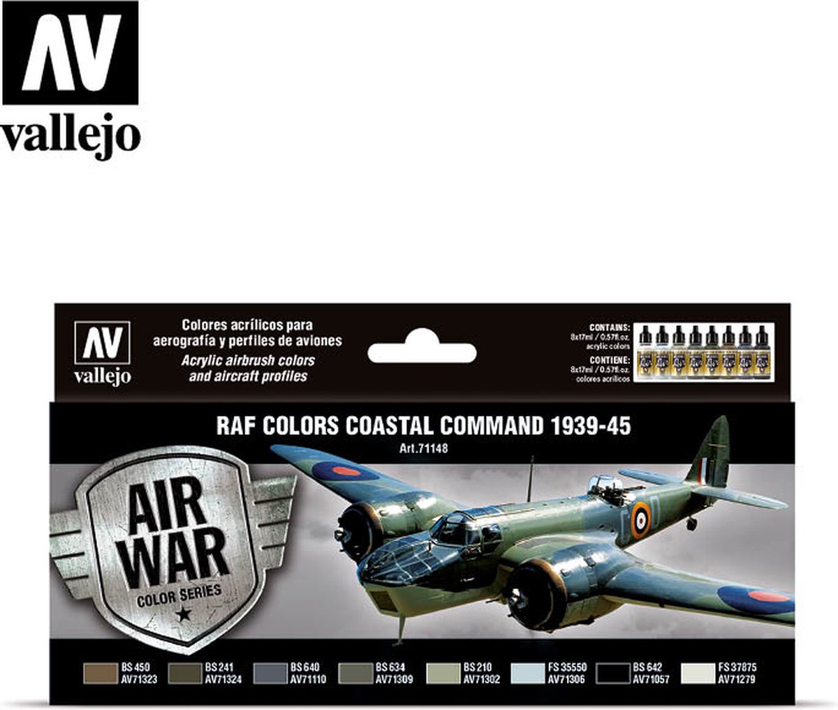 Model Air - Raf Colors Coastal Command 1939-1945 Set - Vallejo - VAL-71148