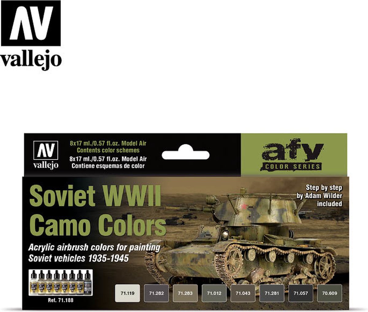 Model Air - Soviet WWII Camo Colors Set - Vallejo - VAL-71188