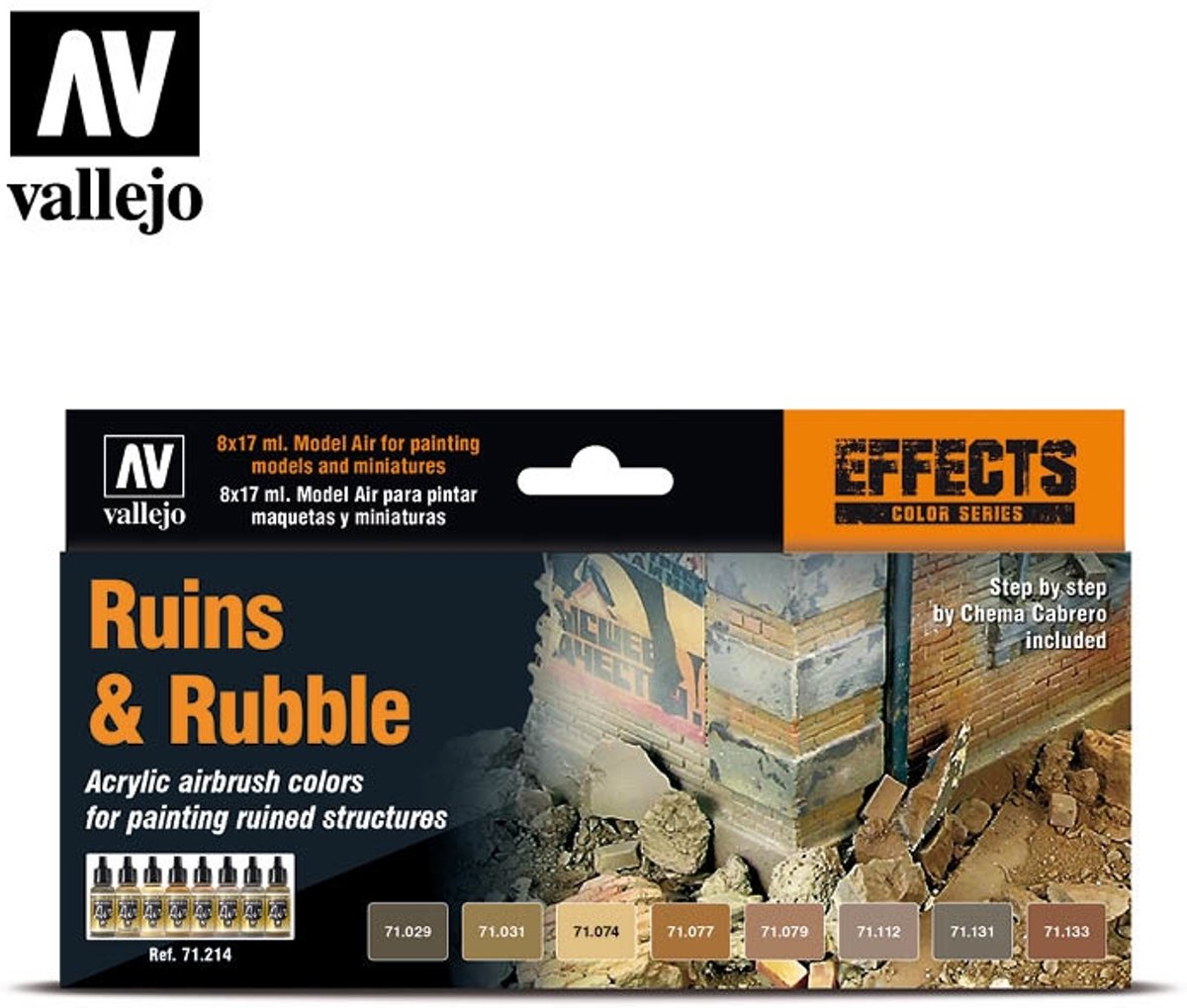 Model Air Effects Series Ruins & Rubble - 8 kleuren - 17ml - 71214