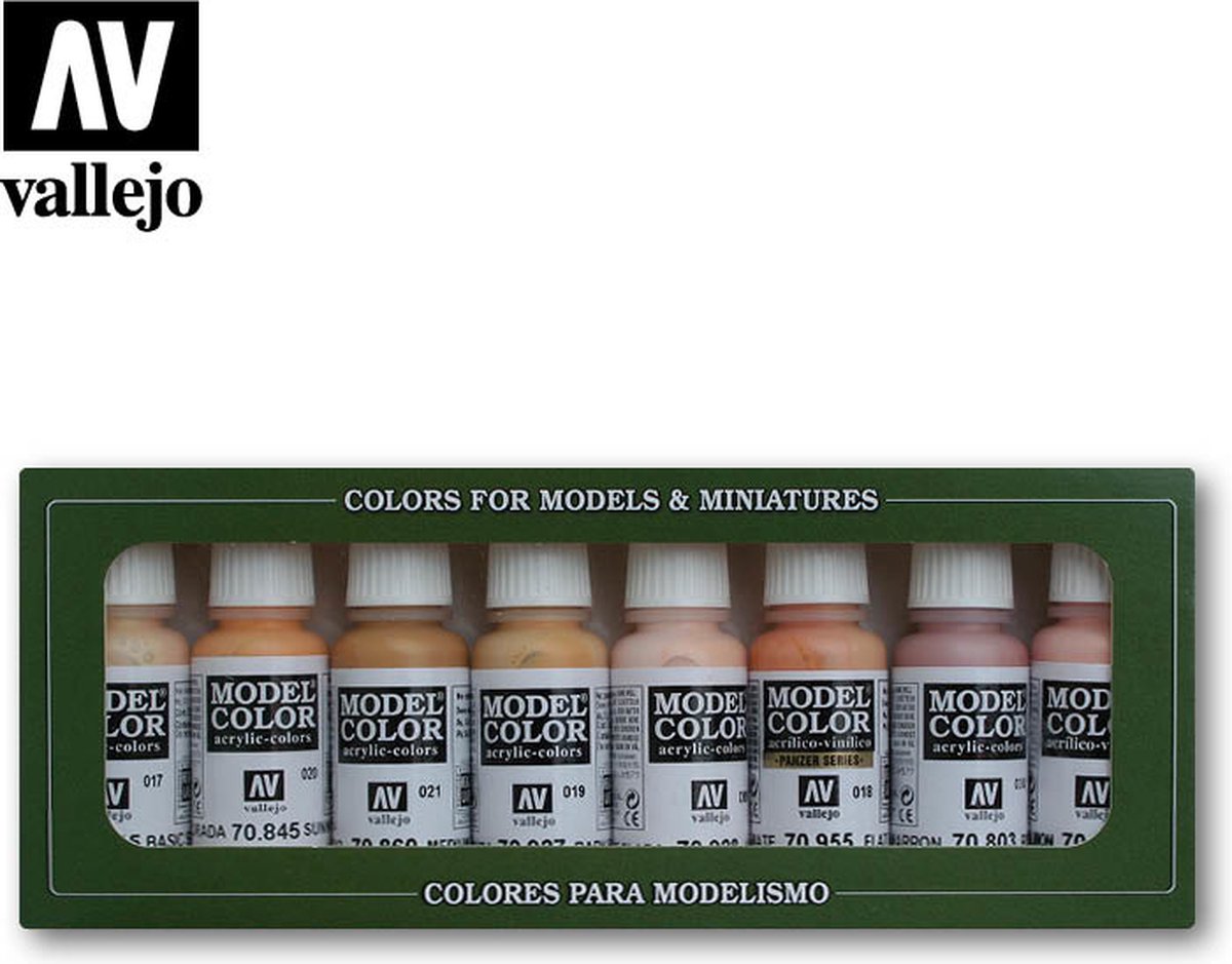 Model Color - Face & Skintones Small Set - Vallejo - VAL-70124