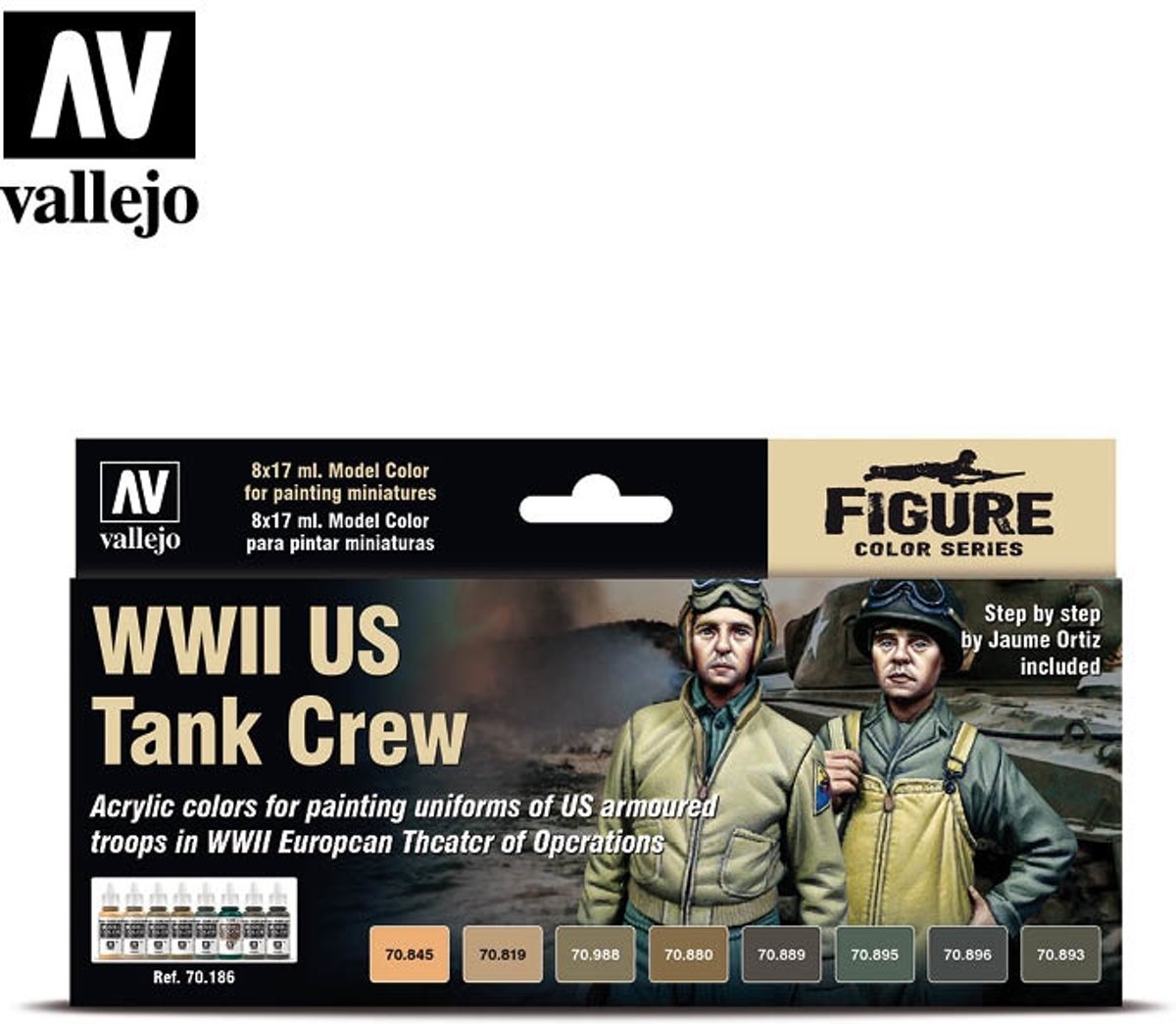 Model Color WWII US Tank Crew - 8 kleuren - 17ml - 70186