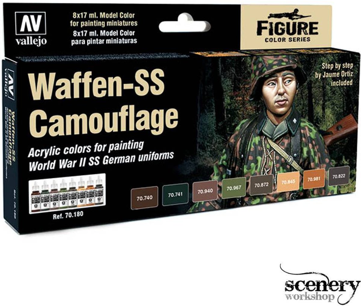 Model Color Waffen-SS Camouflage - 8 kleuren - 17ml - 70180