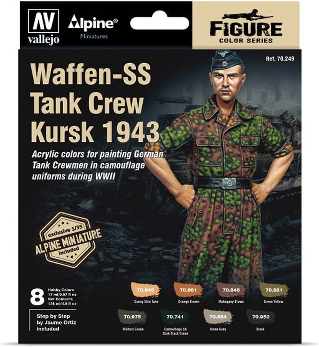 Vallejo 70249 Waffen-SS Tank Crew - Kursk 1943 - Acryl Set Verf set