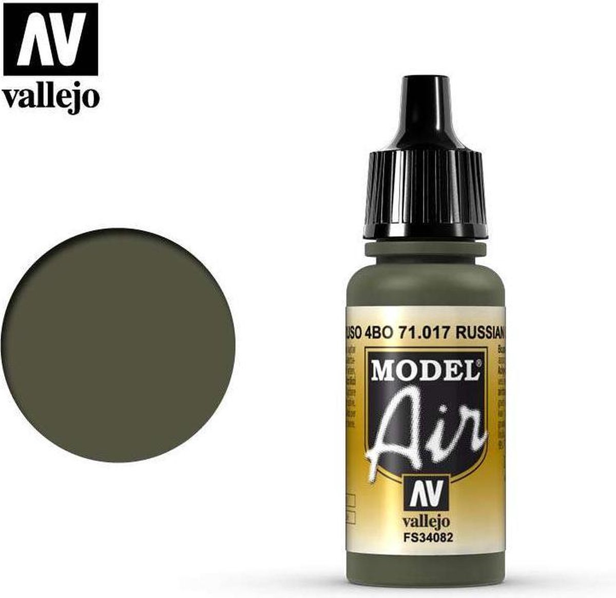 Vallejo 71017 Model Air Russian Green 4BO - Acryl Verf flesje