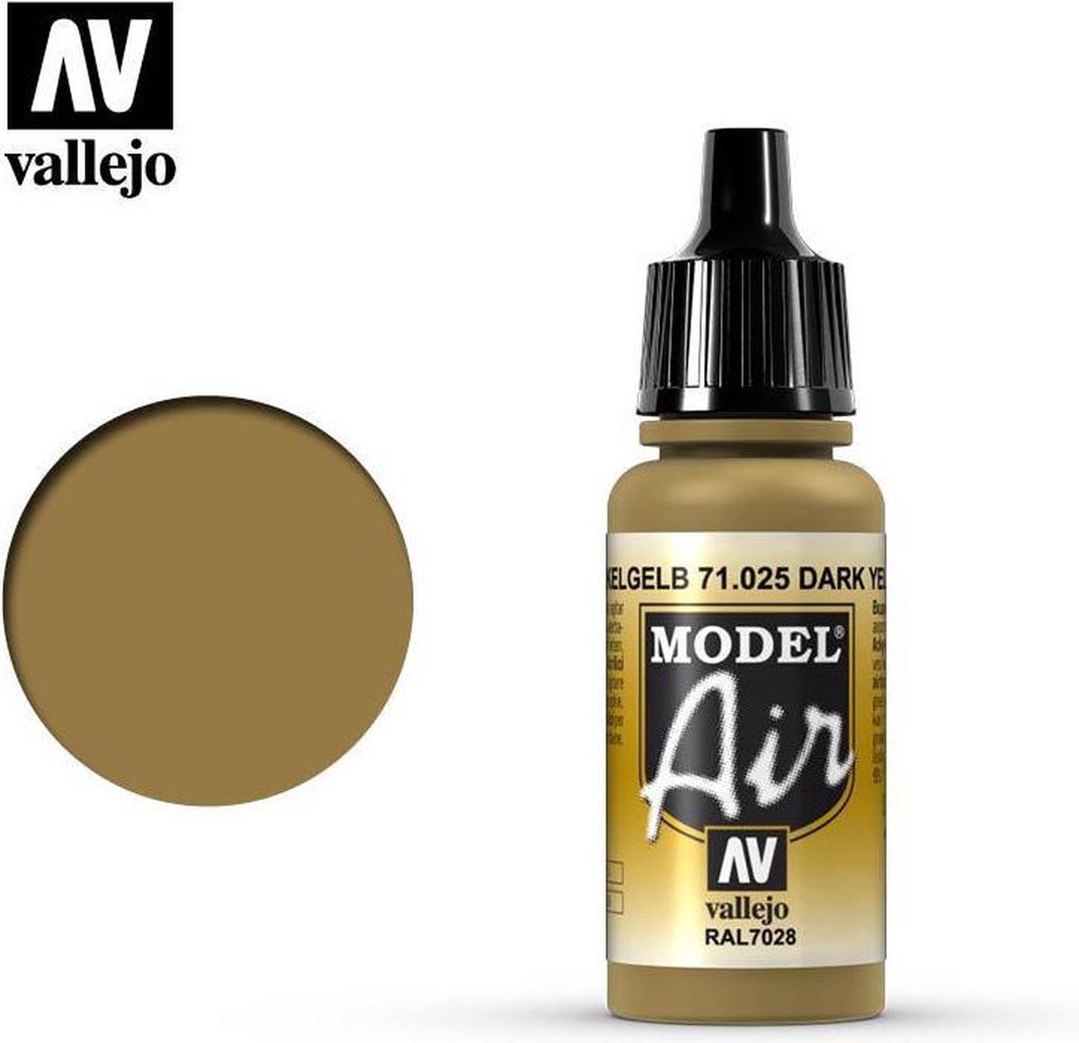 Vallejo 71025 Model Air Dark Yellow - Acryl Verf flesje