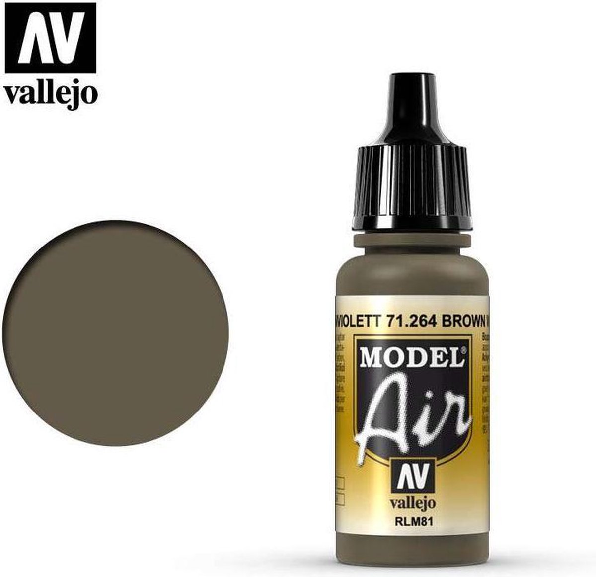 Vallejo 71264 Model Air Brown Violet RLM81 - Acryl Verf flesje