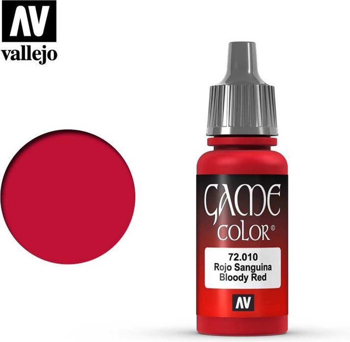 Vallejo 72.010 acrielverf Rood Fles 17 ml