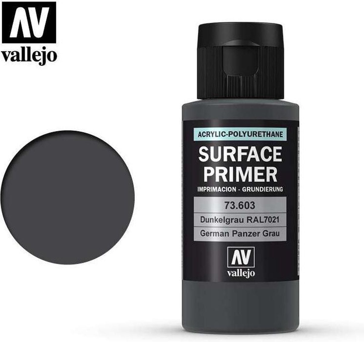 Vallejo 73603 Panzer Grey - Primer - Acryl (60 ml) Verf flesje