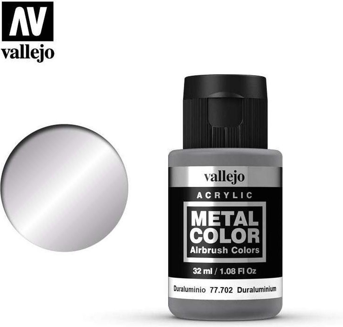 Vallejo 77702 Metal Color Duraluminium - Acryl (32 ml) Verf flesje