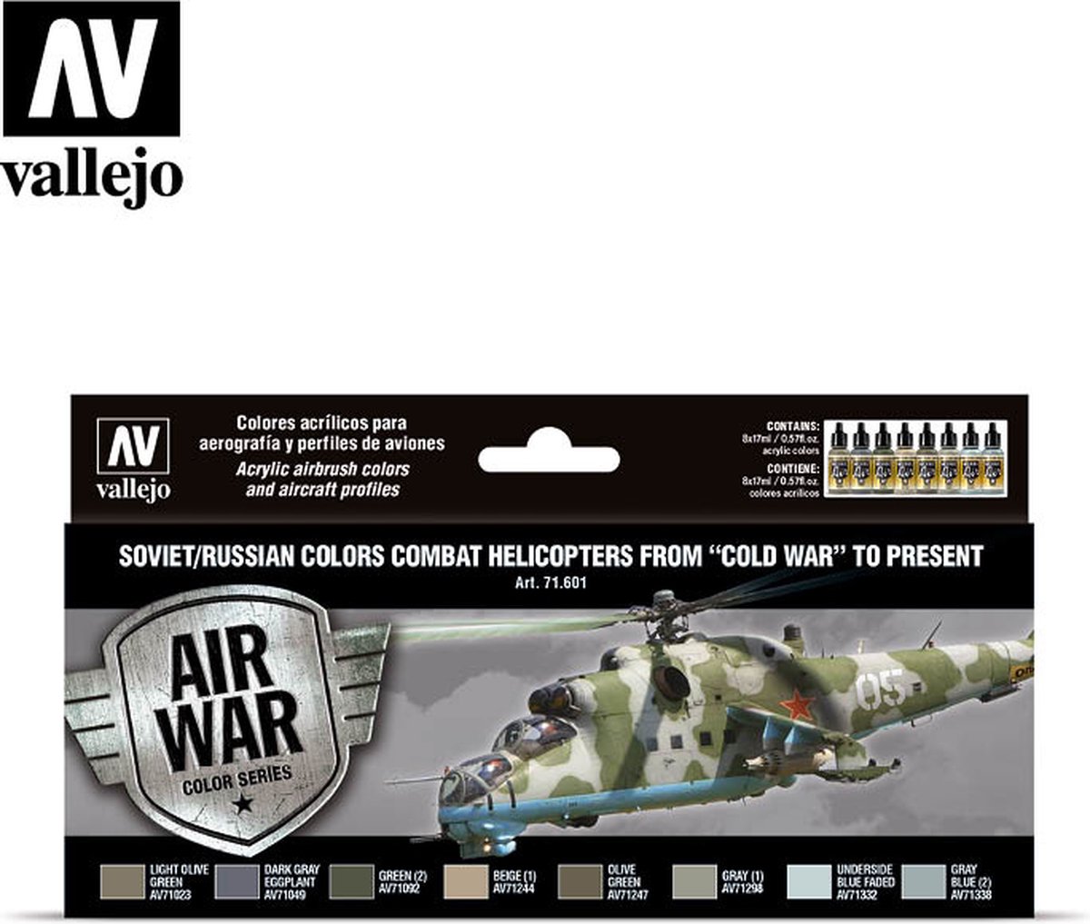 Vallejo val71601 - Soviet - Russian Colors Combat Helicopter