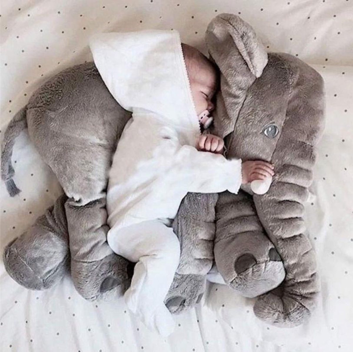 Olifant knuffel - Superzachte Baby Knuffel - Kraam Cadeau - Grijze olifant