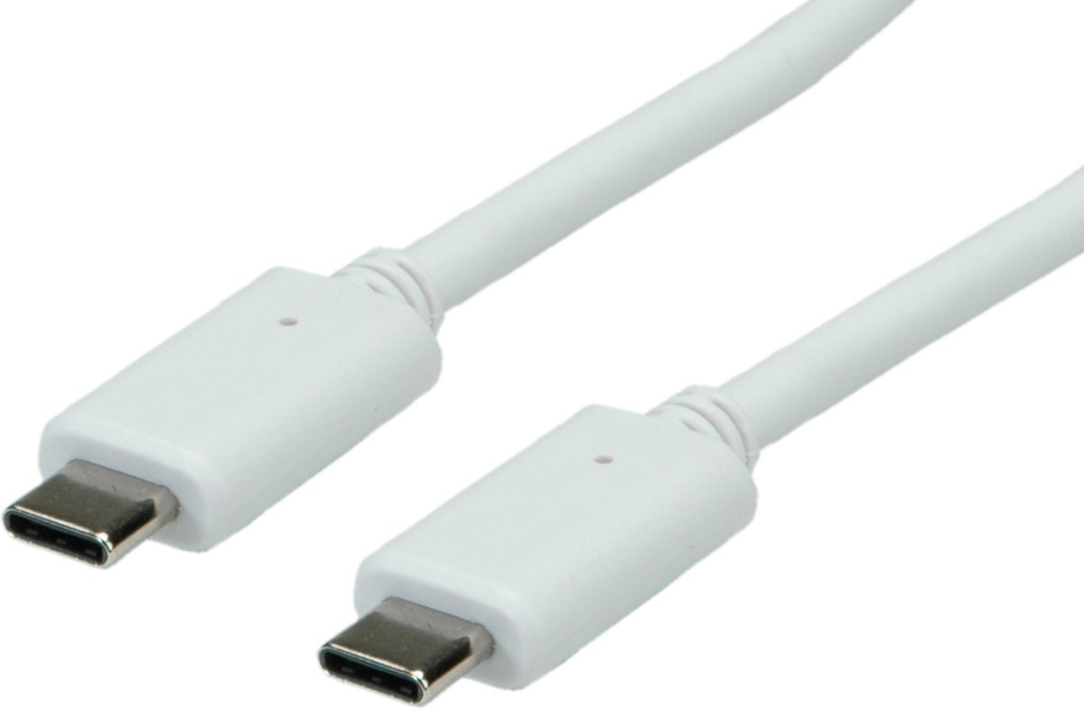 Value 11.99.9051 USB-kabel 1 m USB C Mannelijk Wit